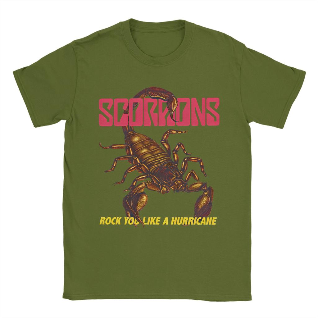 Футболка Scorpions Heavy Metal Rock Band Летняя Уличная Футболка Хлопковая Тредовая Футболка Для Мужчин С Коротким Рукавом Топ Футболки