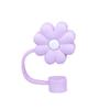 Silicone Straw Cap 10mm/0.4in Flower Shape Dust-Proof Insect-Proof Reusable Straw Tips Lids Funny Cartoon Tumbler Straw
