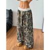 New Women's Casual Pants Branch Print Design Loose and Versatile Trousers