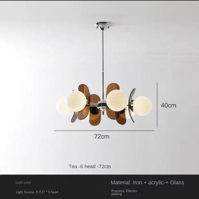 Круглая люстра Magic Beans Подвесная лампа Креативная винтажная стеклянная лампа Столовая Домашняя кухня Островное освещение