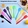 Silicone Spoon Heat Resistant Kitchen Spatula Frying Pan Shovel Mixing Scraper Bakeware Utensil Handle Scraper Cookware Tool