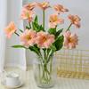 6 шт. Искусственный распускающийся тюльпан с зелеными листьями Реалистичная ветка искусственного цветка Домашний офис Свадебная вечеринка В помещении На открытом воздухе Искусственные цветущие растения Украшение