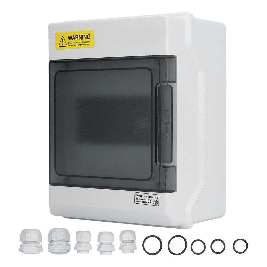 Водонепроницаемая распределительная коробка IP66 6-ходовая DIN-рейка Электронная соединительная коробка с прозрачной крышкой