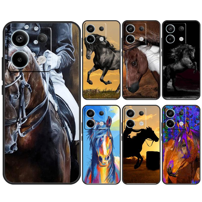 Красивый чехол для телефона с лошадью для Xiaomi Redmi Note 13 11 9 10 12 Pro Plus 9S 10S 11S 12S 9C 10C 12C 13C