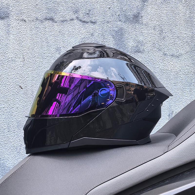 Motorcycle Helmet Men's and Women's Face-off Helmet Summer Locomotive Full Helmet Universal Safety In All Seasons