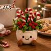 Handcrafted Wool Flower Pots Simulated Crochet Christmas Potted Decor, Knitted Mini Artificial Tree Holiday Gift Ideas for Family Ornament,