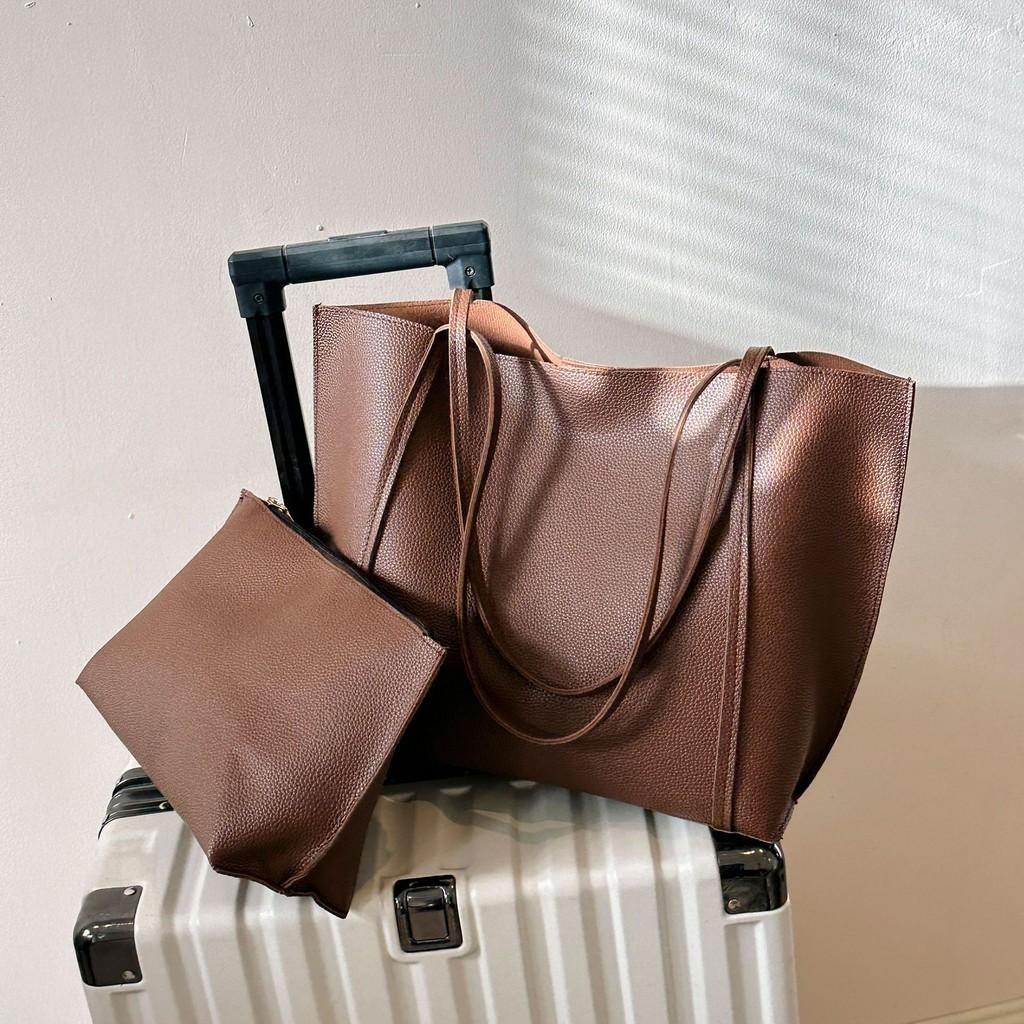 Стильный городской минималистичный набор из двух больших сумок-тоут для повседневного использования