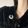 Light Luxury Zircon Wheat Ear Pearl Brooch Female Niche Design High-End High-End Anti-Light Buckle Pin Temperament Brooch