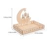 Ид Деревянный Поднос для Десертов Экологичный Поднос для Еды на Рамадан Украшения Стола для Вечеринки в Рамадан Центральный Элемент Стола Ид Мубарак