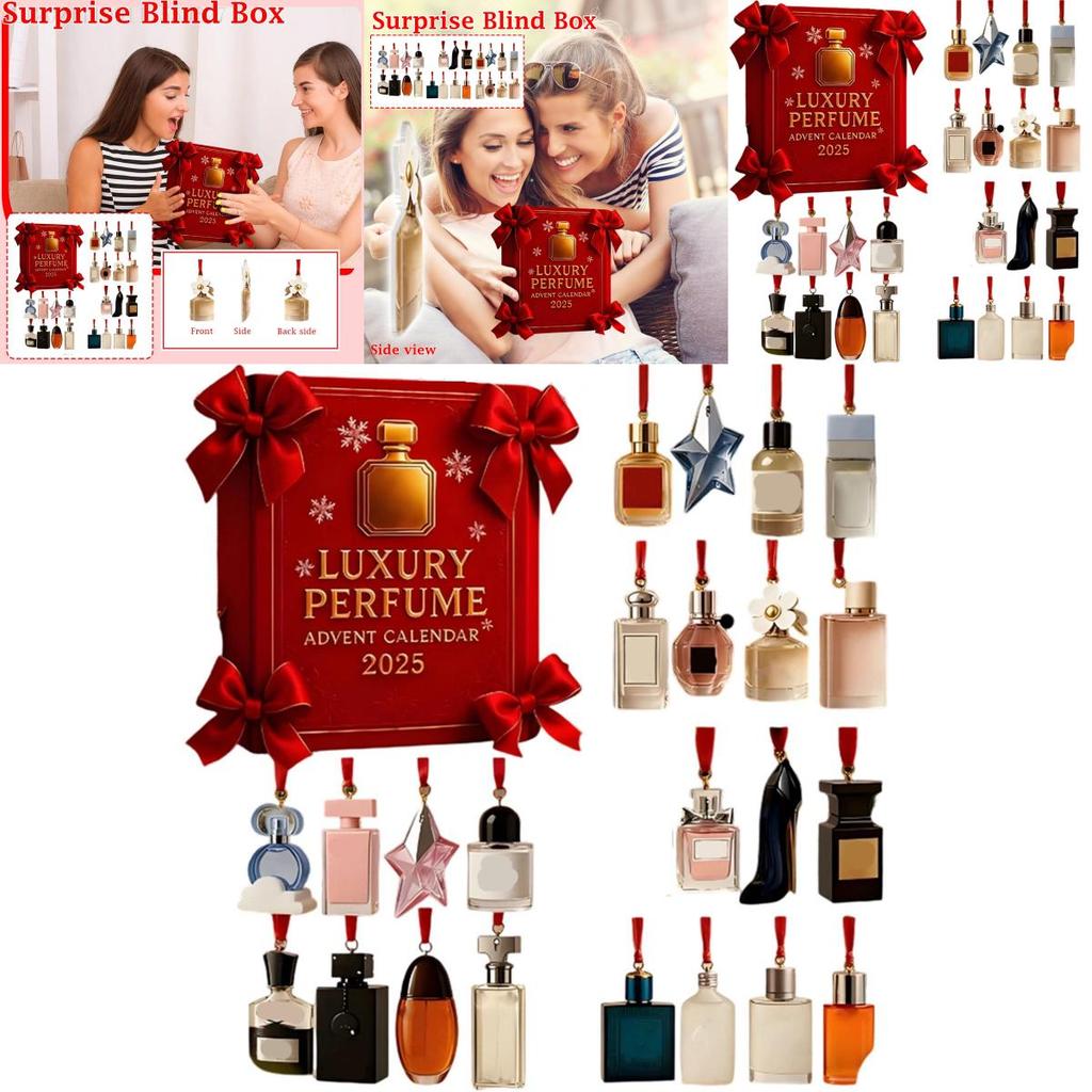 Парфюмерный рождественский адвент-календарь с акриловыми подвесками для праздничных подарков и торжеств