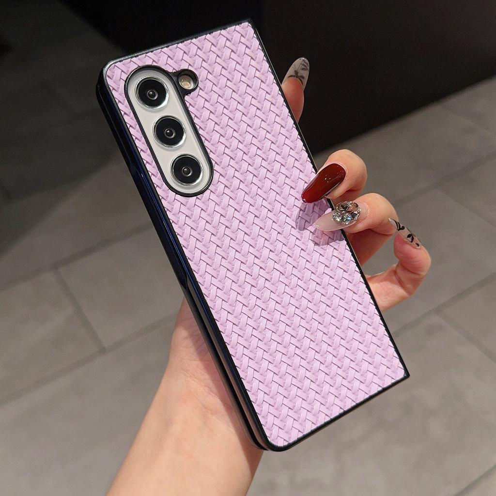 Чехол для Samsung Galaxy Z Fold5 5G, тканевая текстура, покрытие из ПУ кожи, ПК чехол для телефона