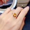 Dazzling Zircon Women Rings Romantic Oval Yellow Stone Engage Wedding Ring Valentines Gift for Lover Fashion Jewelry
