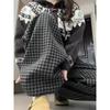 Женские ретро шерстяные брюки в клетку - Прямые, Широкие, Стройнящие, Маленькие и Большие размеры для Осени/Зимы 2025