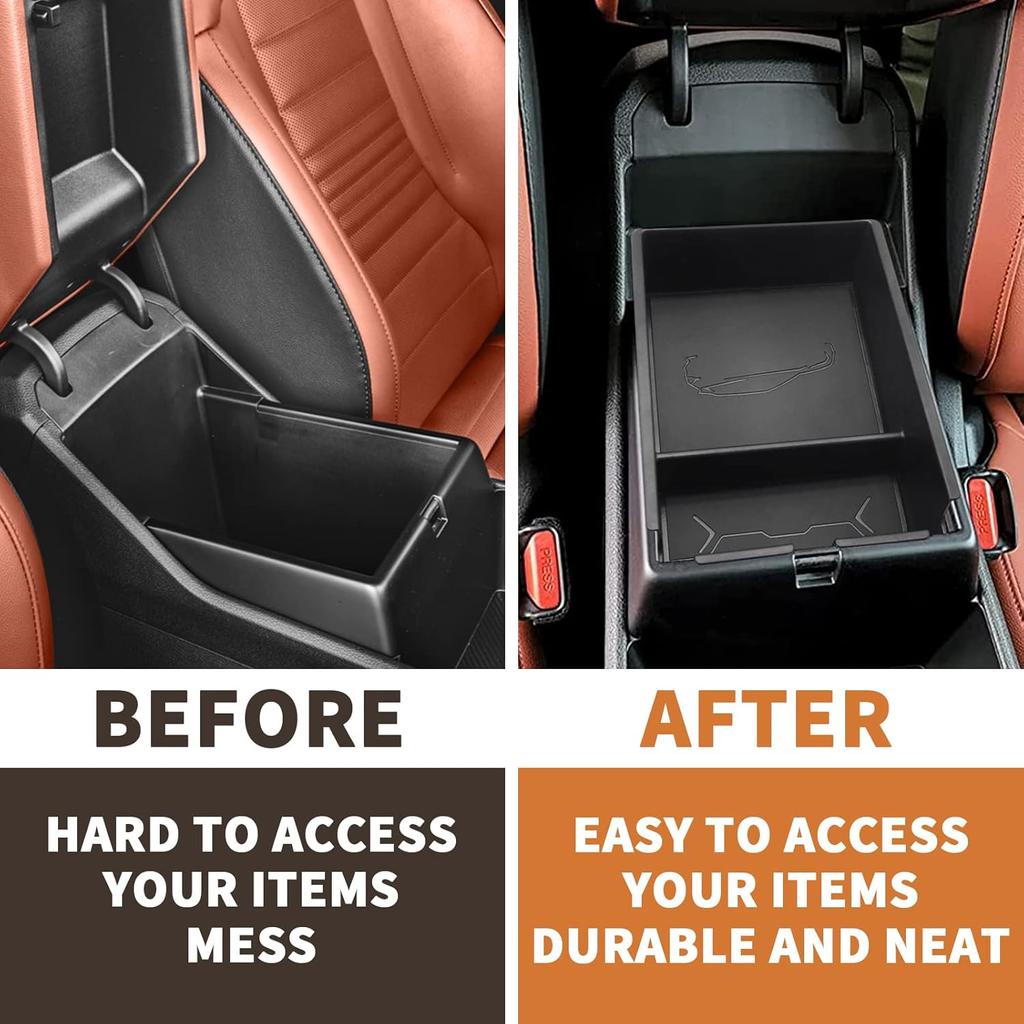 TripleAliners For Sportage  2024 2025 Center Console Organizer With Leather Trim Console Storage Box Ert Tray Compatible With Kia Sportage  NQ5