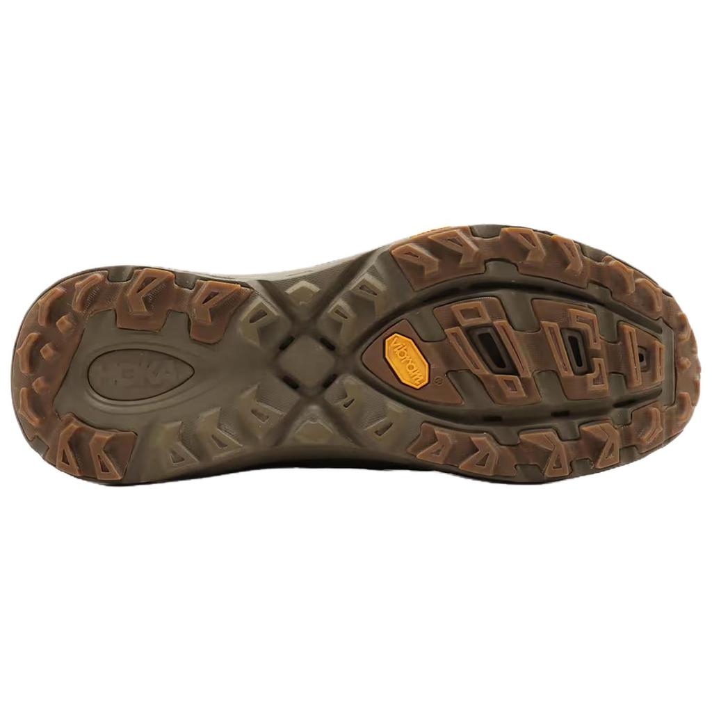 HOKA One One Mafate Three 2 Низкие кроссовки для бега с высокой износостойкостью Унисекс Хаки Зеленый 1172370-ALY