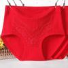 Female Birth Year Big Red High Waist Big Size Middle Aged Mother Underwear for The Elderly