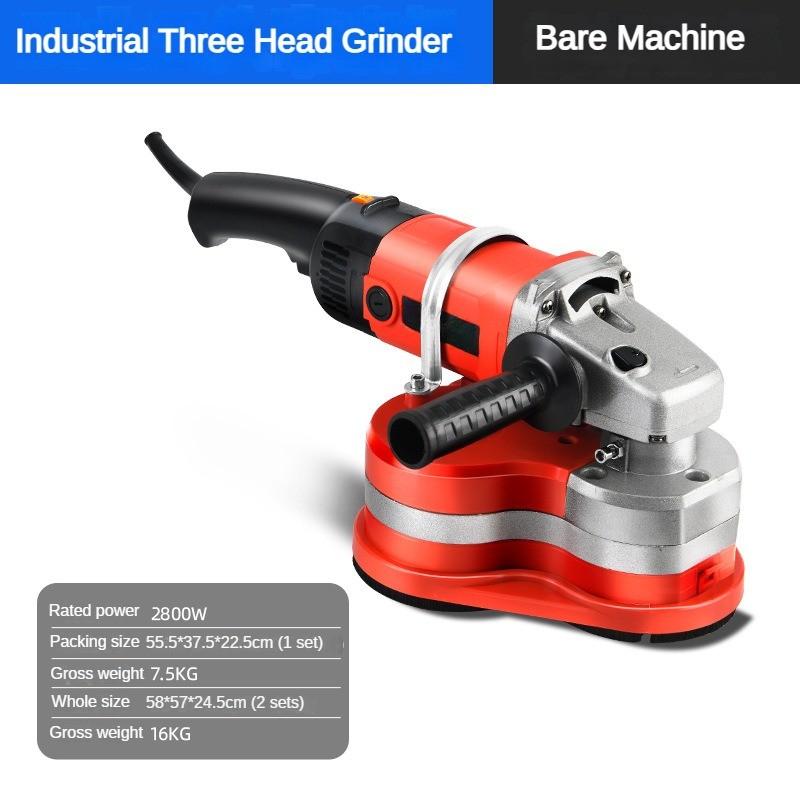 Ручная шлифовальная машина для эпоксидной краски мощностью 2800 Вт, машина для полировки и фрезерования бетона, портативная промышленная шлифовальная машина.