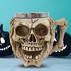 Stainless Steel Beer Mug Halloween Cup Resin 3D Goblet Mug With Skull