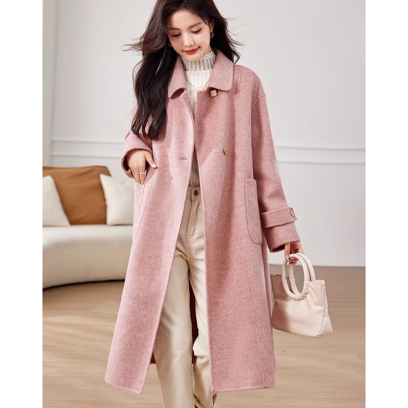 Women's Elegant Mid-Length Wool Blend Coat