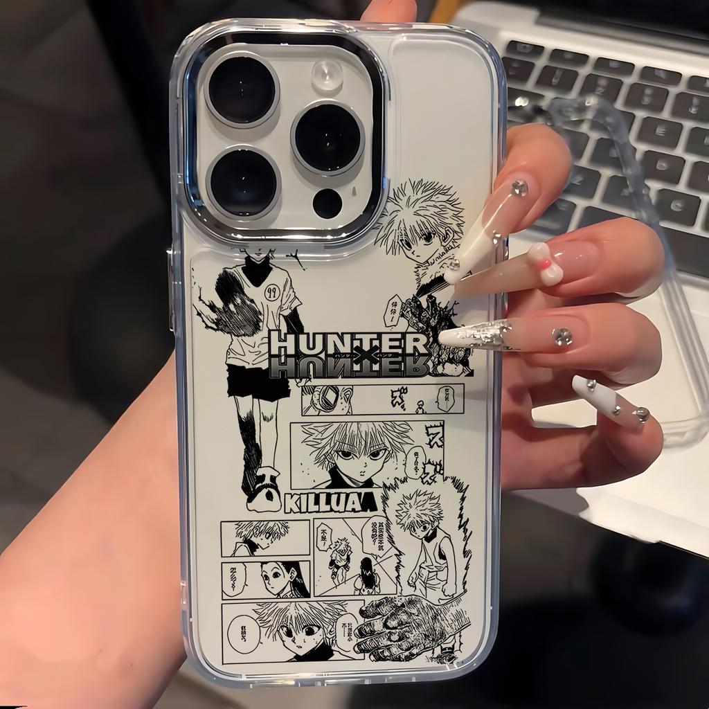Черный чехол для телефона HUNTER×HUNTER Аниме Горячий Для IPhone 17 16e 16 15 14 13 12 11 Mini Pro Max X XR XSMAX 8 7 Air Plus Мягкая крышка