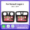 Android 14 беспроводной Carplay автомобильный радиоприемник мультимедийный проигрыватель для Renault Logan 2 Sandero 2 2012 - 2019 GPS стерео головное устройство