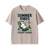 Summer Vibes Goose Too Hot To Move Funny Graphic Tshirt Unisex Y2k Clothing Harajuku Oversized Tshirts Unisex 100 Cotton T Shirt