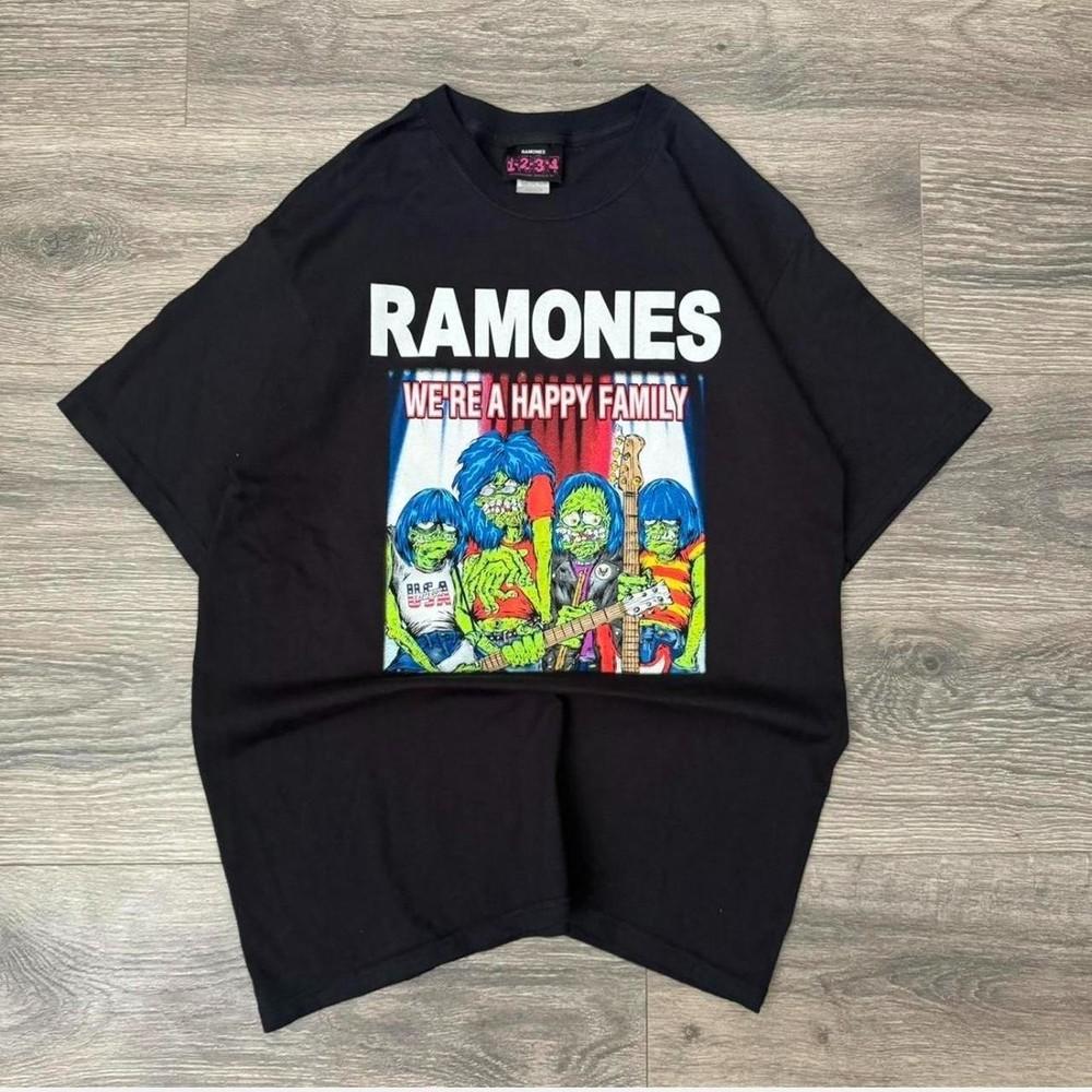 Ramones Были Счастливой Семьей рок-группа футболка VK04041 Унисекс Футболка