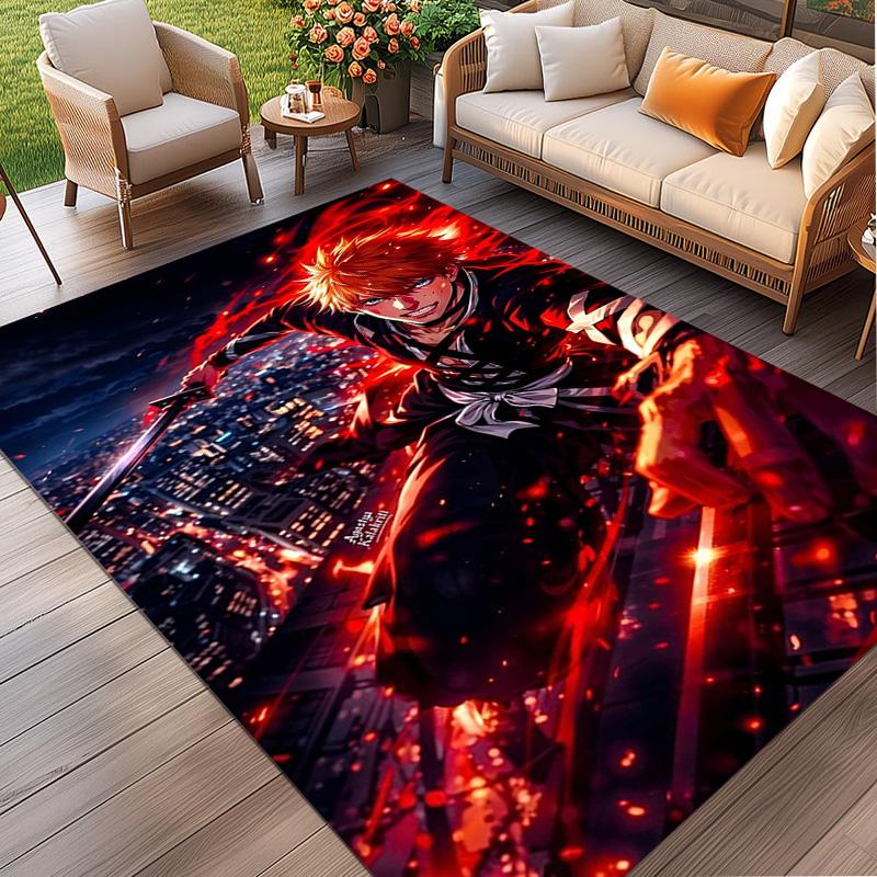 BLEACH Print Rug, Washable Floor Carpet, For Entryway Dorm Laundry Room Office Study, Home Decor Birthday Christmas Gift