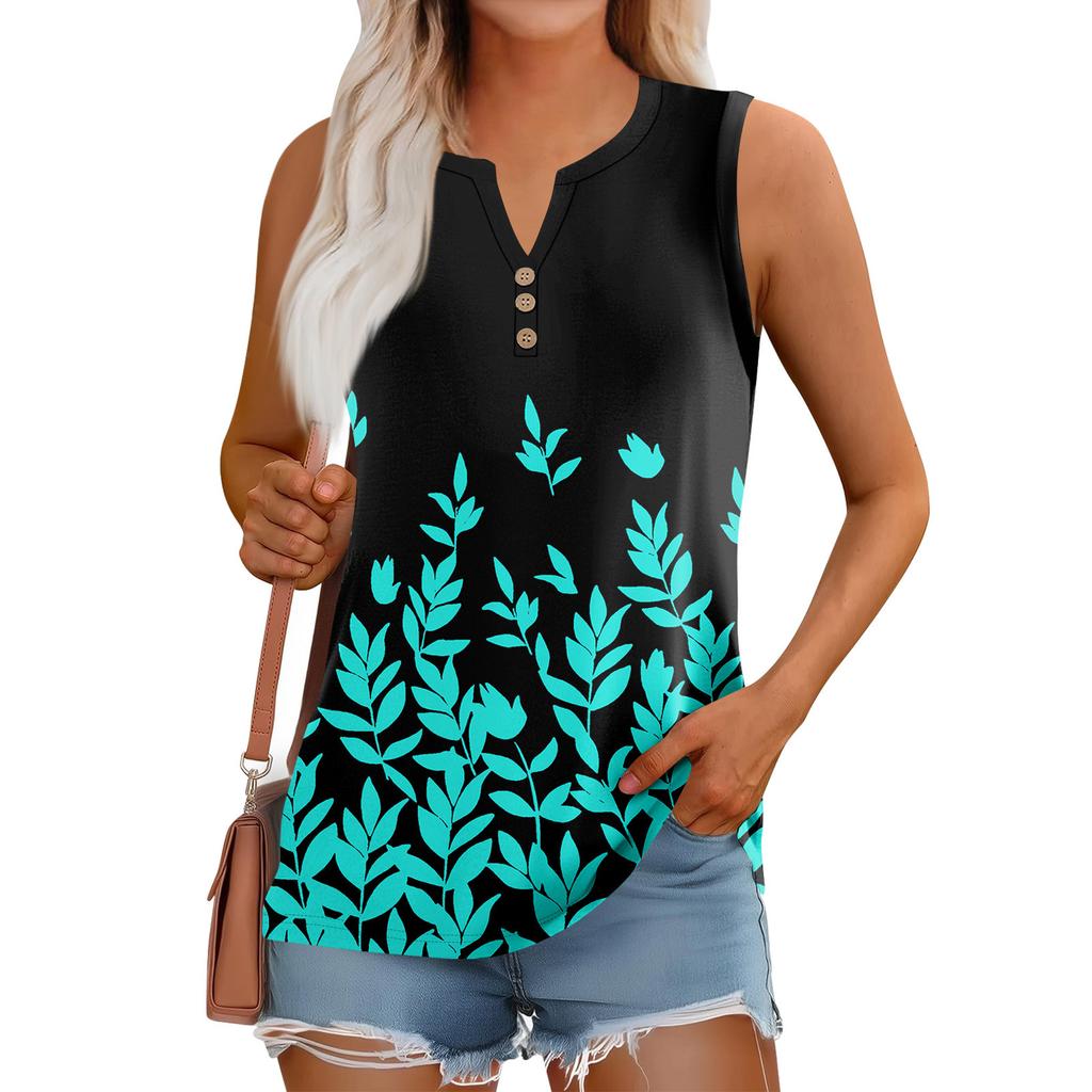 Женский летний жилет, свободный, однотонный, с пуговицами, V-образным вырезом, повседневная рубашка без рукавов