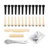 Premium ABS Guitar Bridge Pins and Saddles with Metal Removal Tool Complete Maintenance Set for Enhanced Sound Quality