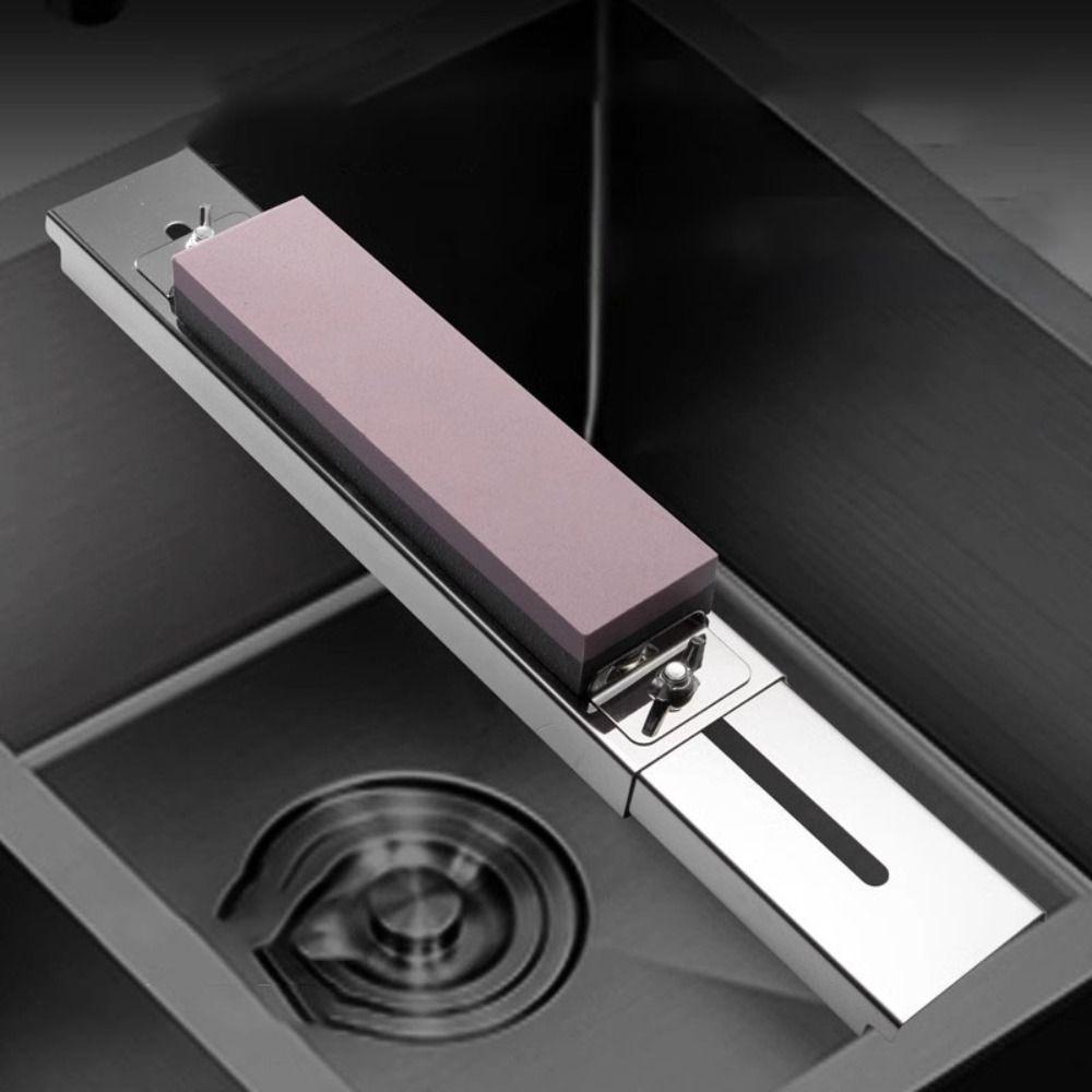 Adjustable Sink Bridge Sharpening Stone Holder Retractable Whetstone Base  Vegetable Market