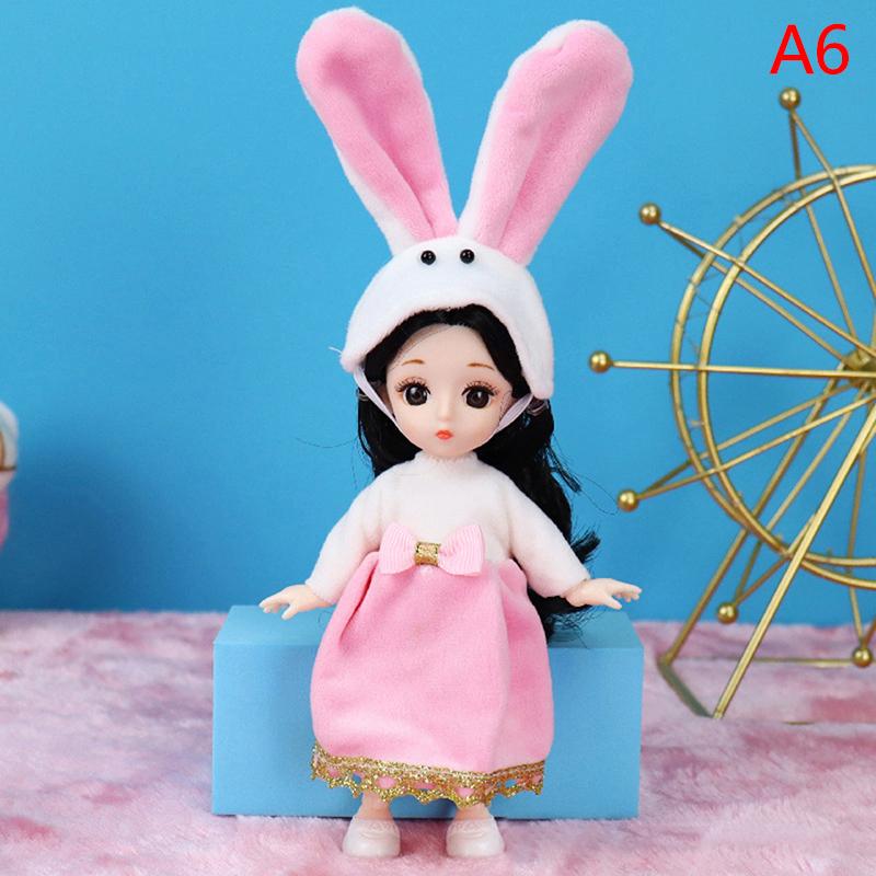 1 шт. Милая кукла-принцесса 17 см с одеждой, 13 шарниров, куклы Ob11 Bjd, игрушка для переодевания для девочек, подарок для DIY