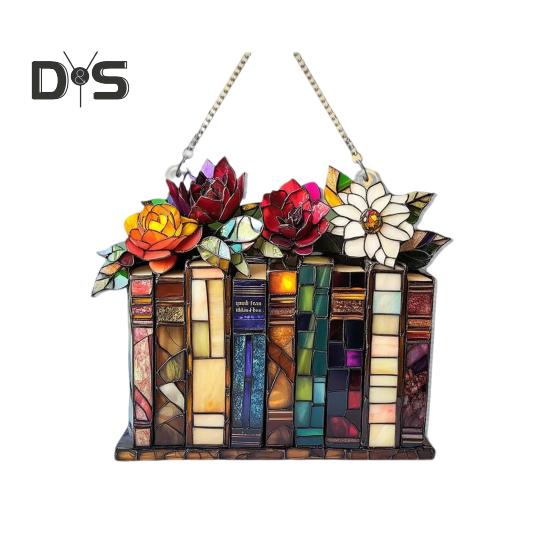 Акриловый ловец солнца 2D цветы гриб подвесное украшение подарок любителю книг цветной ловец солнца для украшения окна дома подарок на новоселье