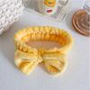 Soft Bow Make Up Hairband Coral Fleece Cosmetic Headbands Elastic Face Wash Headwear  Women