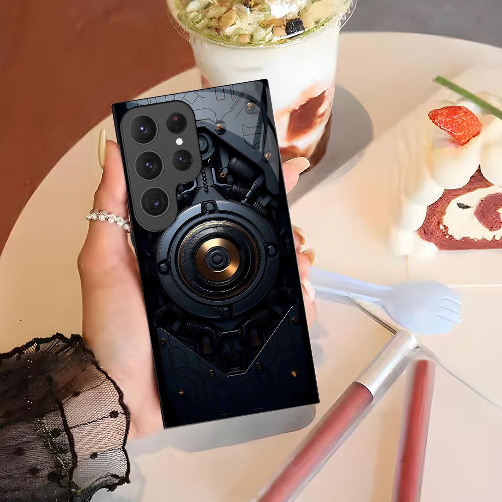 Tide Cool Boys Чехол из стекла для телефона Samsung A35 Чехол-механическое устройство для S25Ultra Жесткий для S21Plus