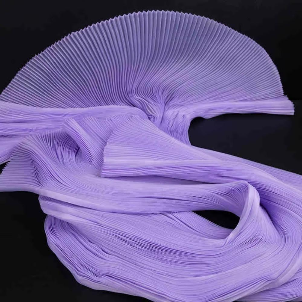 Ткань плиссе из органзы шириной 142 см, с мелкой складкой, для рукоделия, жесткий материал, сценическое украшение