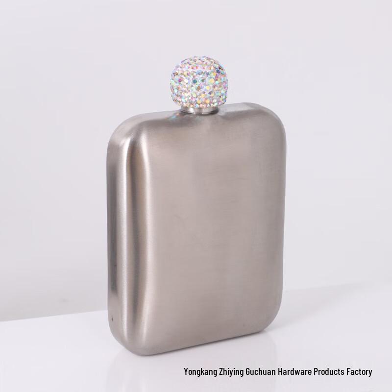 Мини Портативная Фляга из Нержавеющей Стали со Стразами