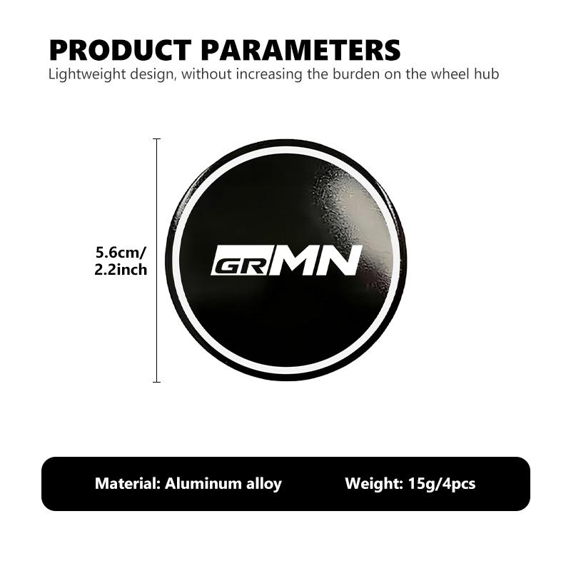 EBN5   For Toyota 4Pcs 56MM Car Wheel Center Hub Caps Logo Sticker GR Yaris Corolla Prius Aqua Vios Mirai Hilux Auris CHR