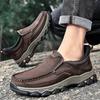 Fashion 2025 New Outdoor Shoes Trend Men Leather Loafers Stylish Outdoor Casual Shoes Cowhide Man Slip On Shoe Moccasins All-match Flats