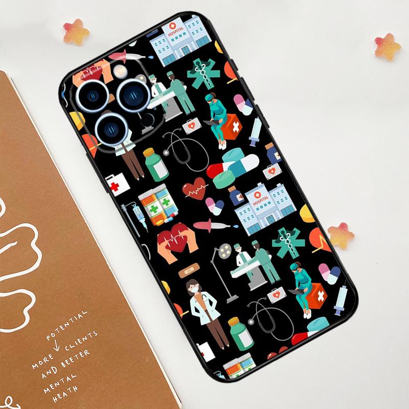 Чехол Nurse Medical Health Heart для iPhone 15 16 14 13 12 11 Pro Max Plus X XR XS Max 12 13 Mini с мягким бампером