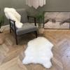 FLOKATI DELUXE Carpet for Living Room or Bedroom - Synthetic Sheepskin - 60 X 90 Cm - Acrylic White