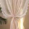 Lace Polyester Mosquito Proof Door Net Screen Hanging Door Curtain Side Fly Free-punch Vintage Lace Curtains Romantic Semi Sheer Floral Lacy Curtain
