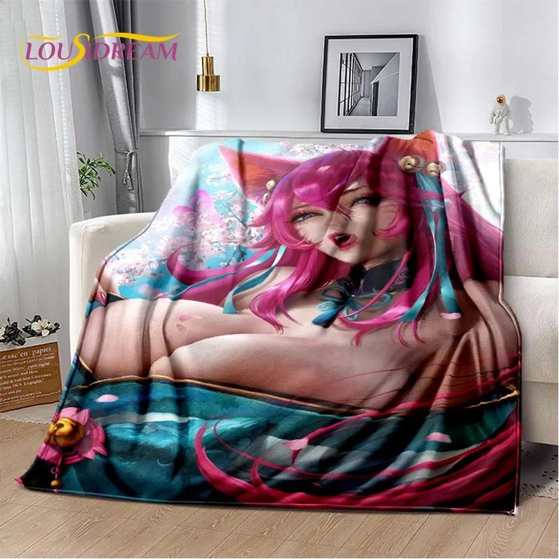 Сексуальное кружевное красивое одеяло с изображением девушки-леди из мультфильма «Аниме», мягкое одеяло для дома, спальни, кровати, дивана, пикника, офиса, чехол в подарок