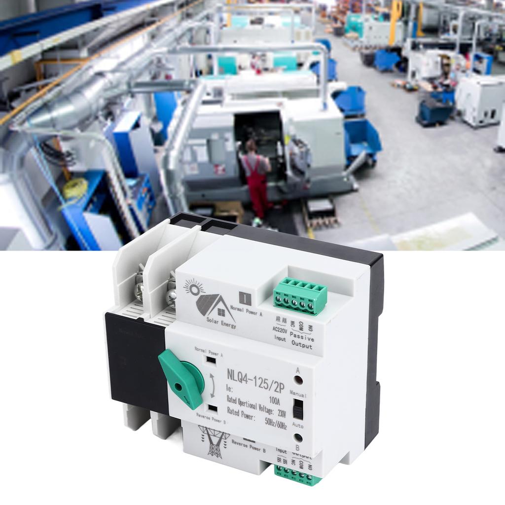 Переключатель резерва двойной мощности быстрого переключения автоматический 230 В переменного тока 100 А для домашнего завода