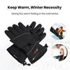 1 пара перчаток с подогревом, водонепроницаемые зимние теплые перчатки с регулируемой температурой и сенсорным экраном на батарейках