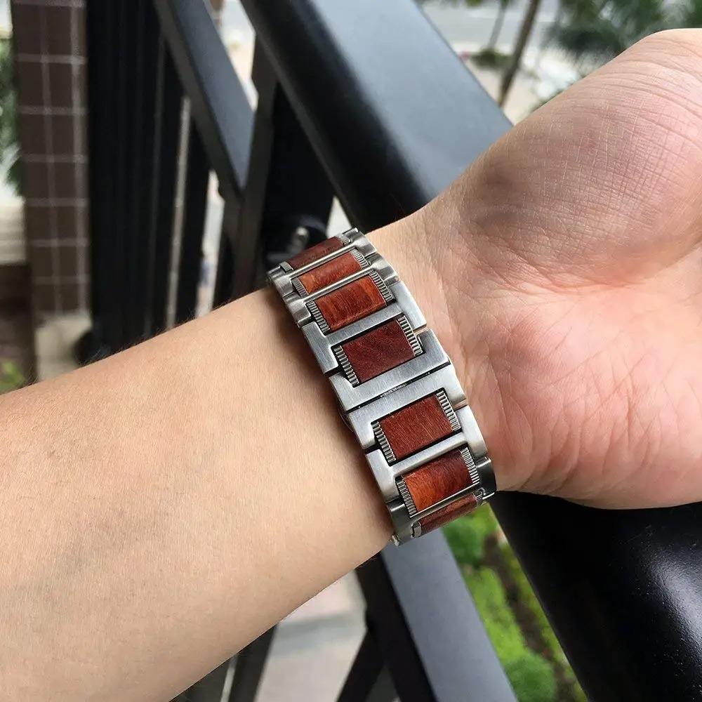 22-мм Металлический Ремешок из Палисандра для Amazfit T-Rex3 Pro 48мм/Bip 6-5 Высококачественный Регулируемый Ремешок для Часов Huawei Watch GT6-5-4 46мм Correa