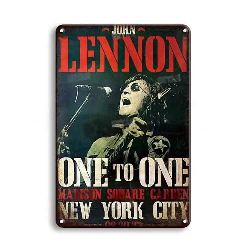 Винтажная классика Рок-группа Искусство Металлический постер Жестяная вывеска Музыкальный бар Паб Клуб Ретро Мужская пещера Гостиная Мастерская Декоративные таблички