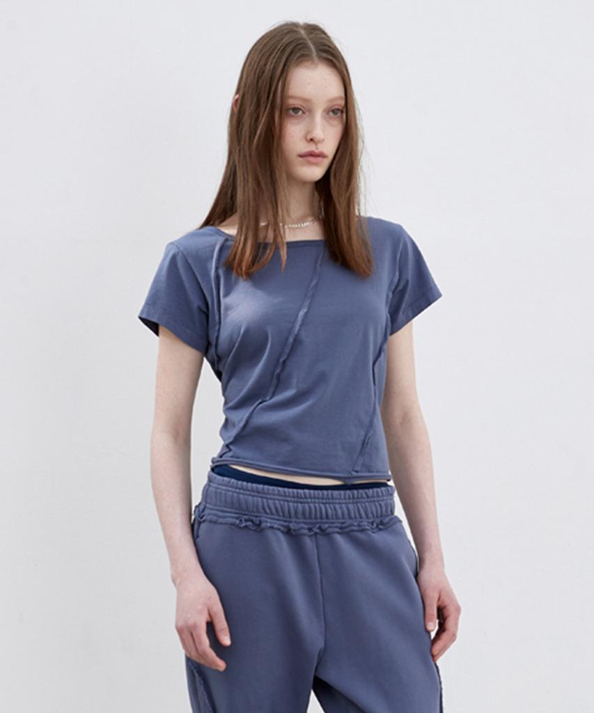 GYEONG Dyed Short Sleeve Tee_Blue