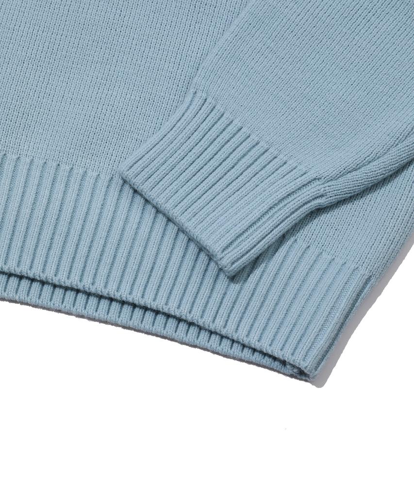 BEENTRILL Hashtag Mock Neck Oversized Knit (Sky Blue)