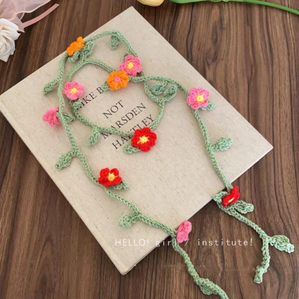 Тонкая вязаная повязка на голову ручной работы, вязаная крючком шаль с розой, повседневный вязаный шарф, женская